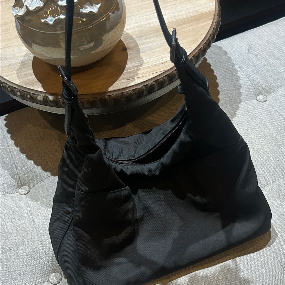 Coach Brown Nylon Shoulder Bag No H0K-7422
